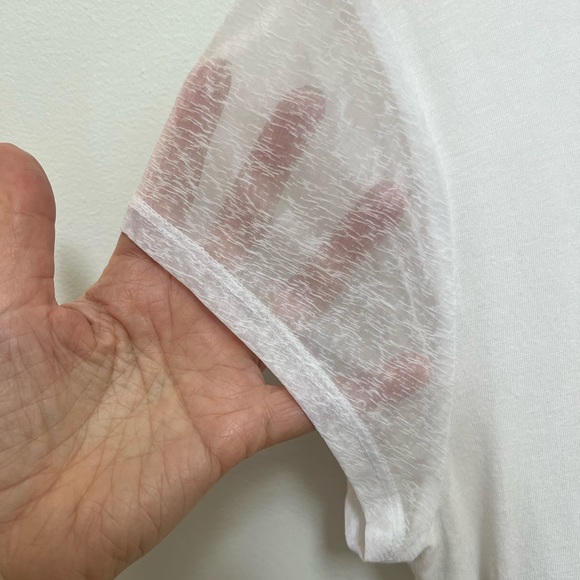 Laundry White Wrap T-Shirt Women’s Size Large - Picture 3 of 4